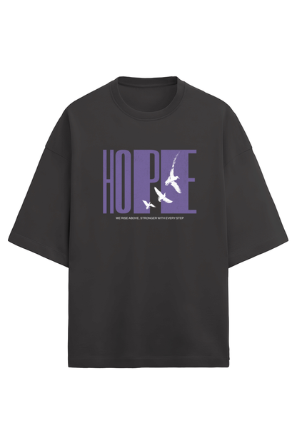 Comfort & Positivity: Hope Oversized Tee (Unisex) by QuirkyPunk